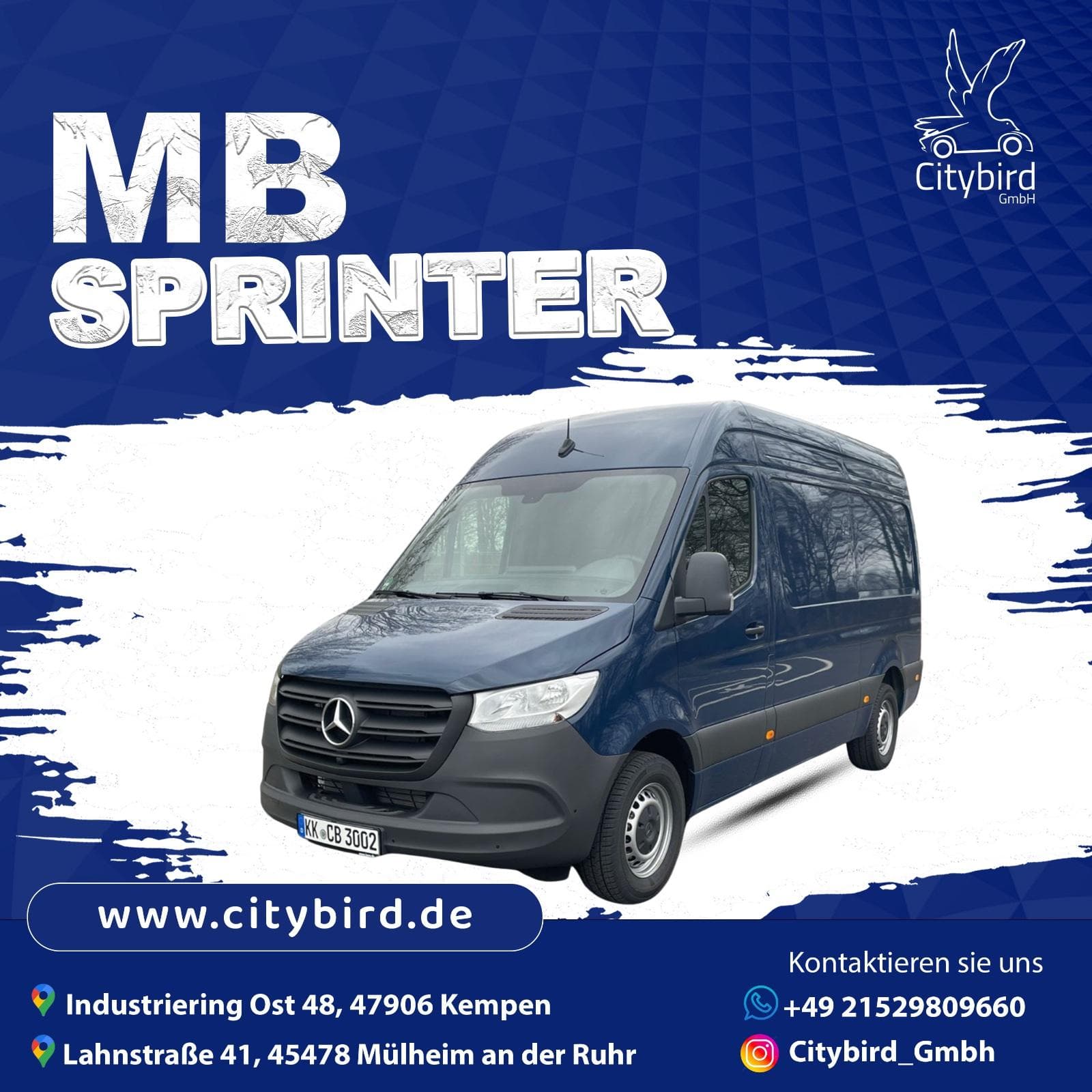 *Langzeitmiete Auto Abo Aktion* Mercedes Sprinter Kastenwagen ab 1 Monat
