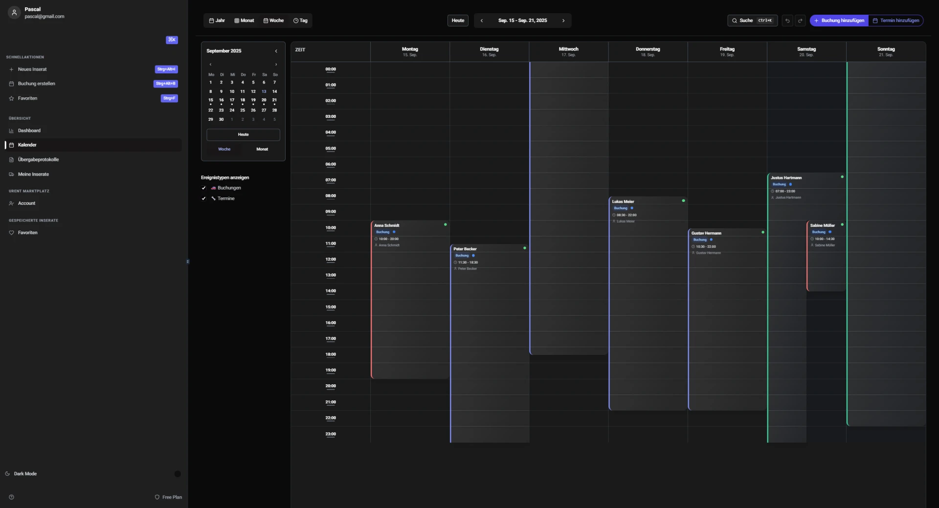 uRent Dashboard Preview